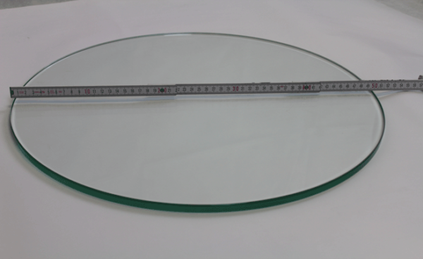 Glasplatte Rund 5mm mit Maß